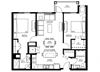 Millberry_2 Bedroom Floor Plan